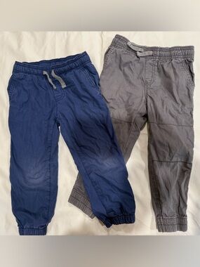 Carter's Navy & Gray Drawstring Jogger Pants Bundle 3T